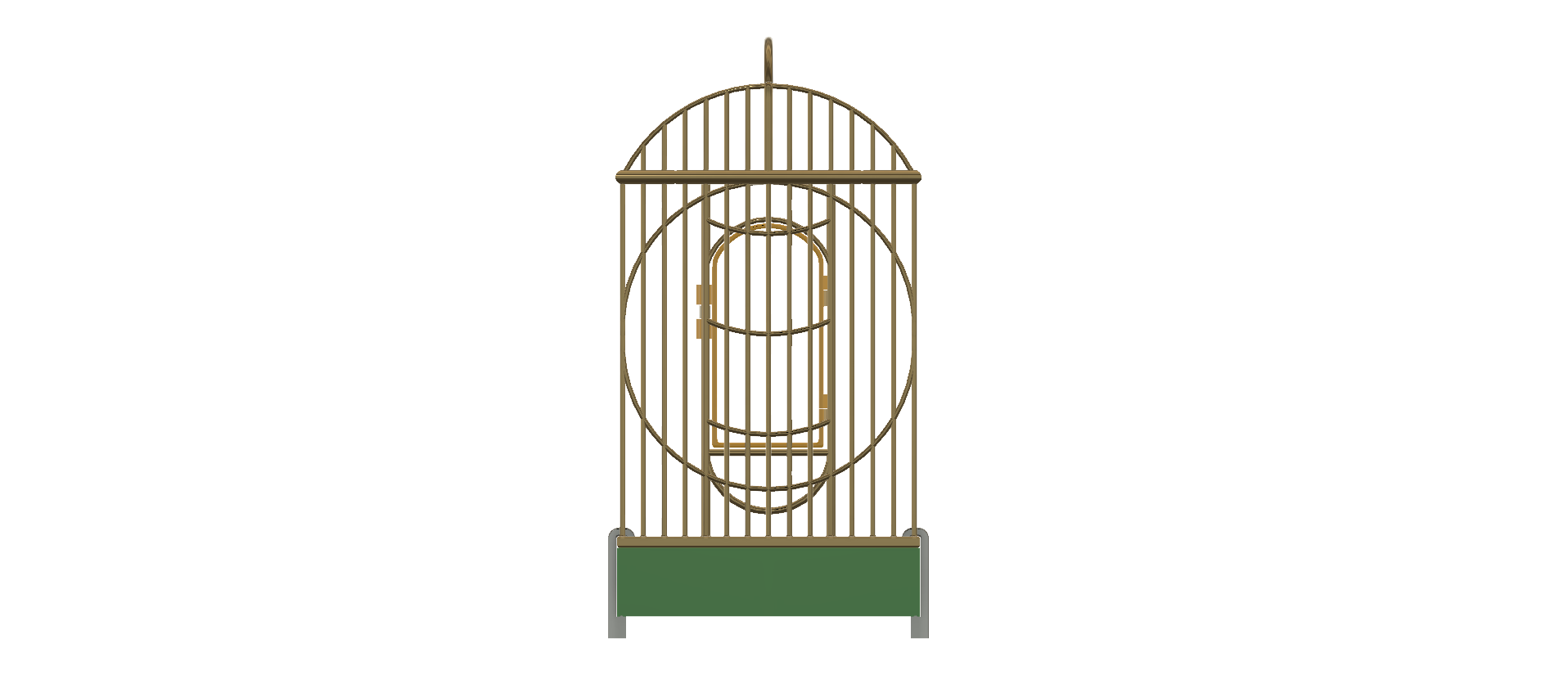 STL file House Style Economy bird cage for finches, canaries, parakeets ...